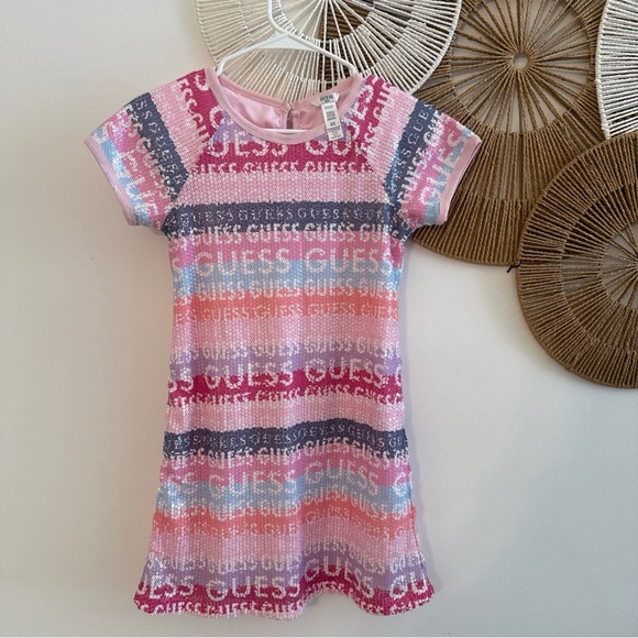 Guess Kids Multicolor Logo Dress - Picture 1 of 13